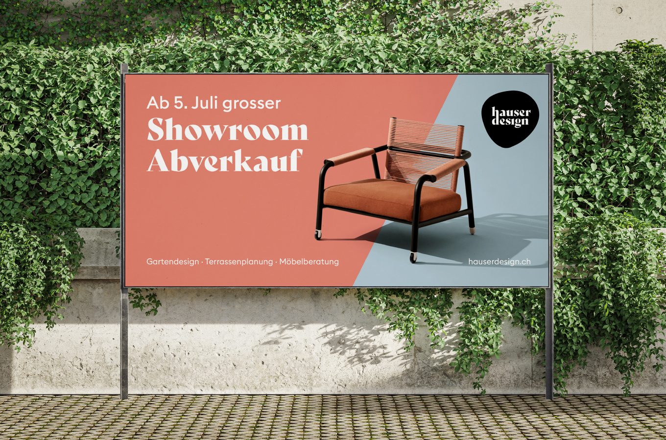 Hauser Design Showroom Abverkauf Plakat