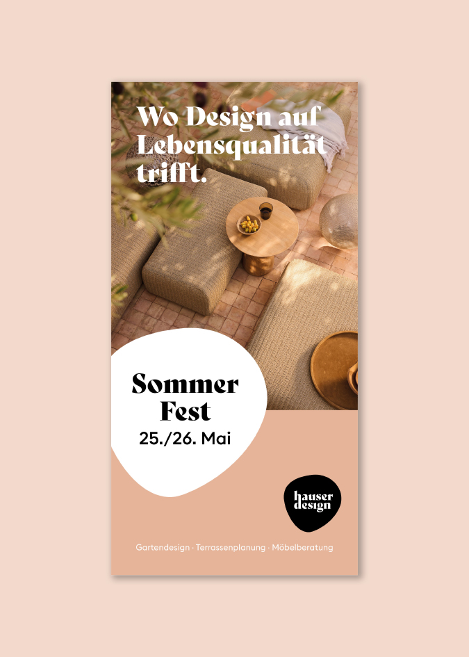 Plakat 40x80 für Sommerkampagne von Hauser Design